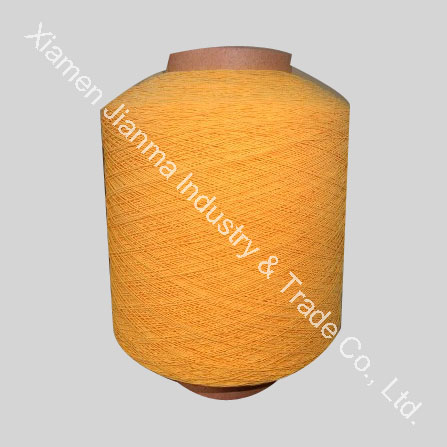 Elastic thread covered yarn